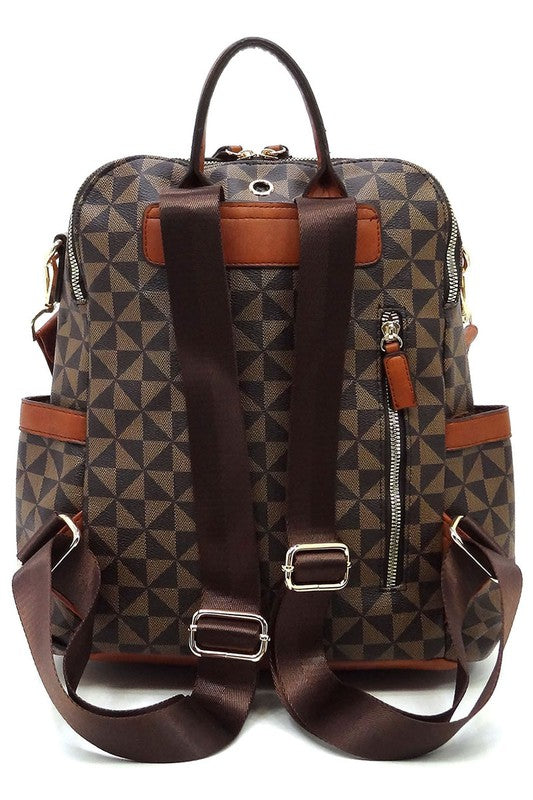 Monogram Striped Convertible Backpack