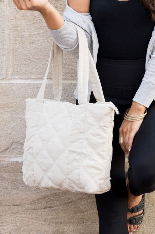 Quilted Puffer Tote