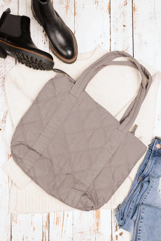 Quilted Puffer Tote