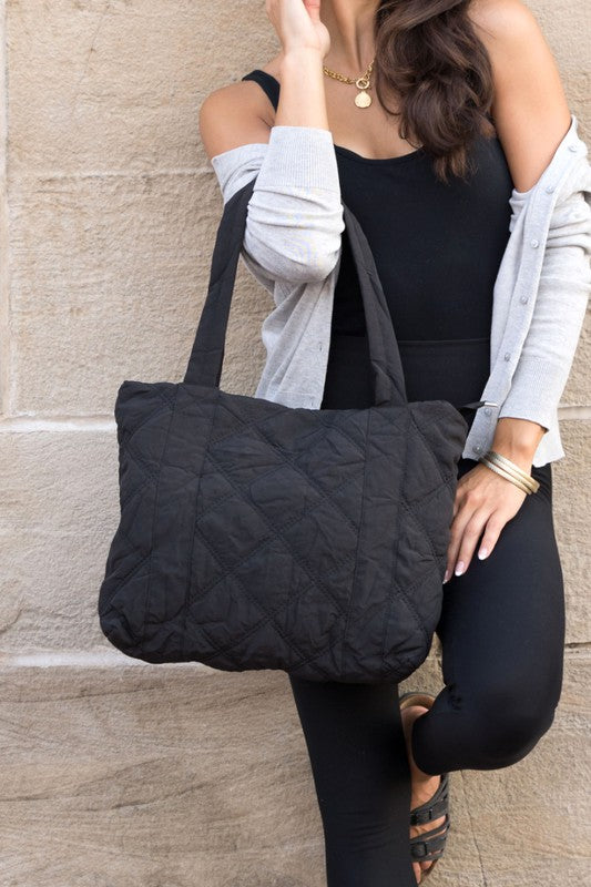 Quilted Puffer Tote