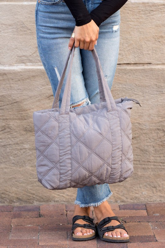 Quilted Puffer Tote