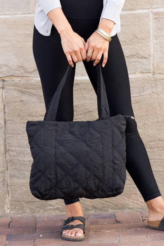 Quilted Puffer Tote