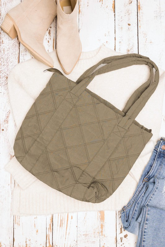 Quilted Puffer Tote