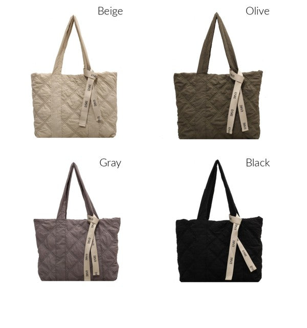 Quilted Puffer Tote