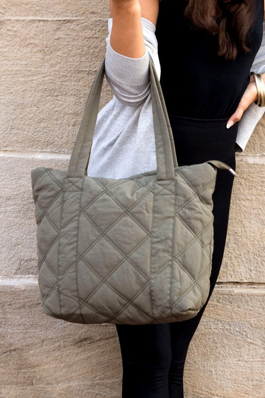 Quilted Puffer Tote