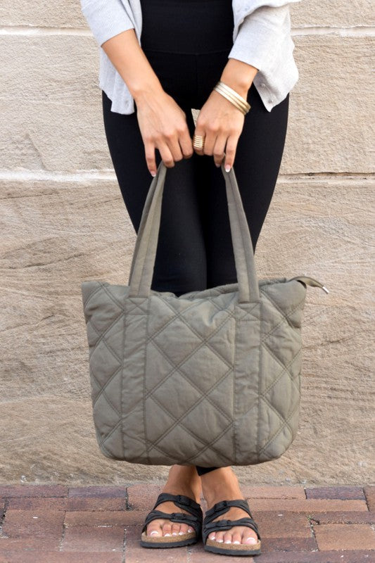 Quilted Puffer Tote