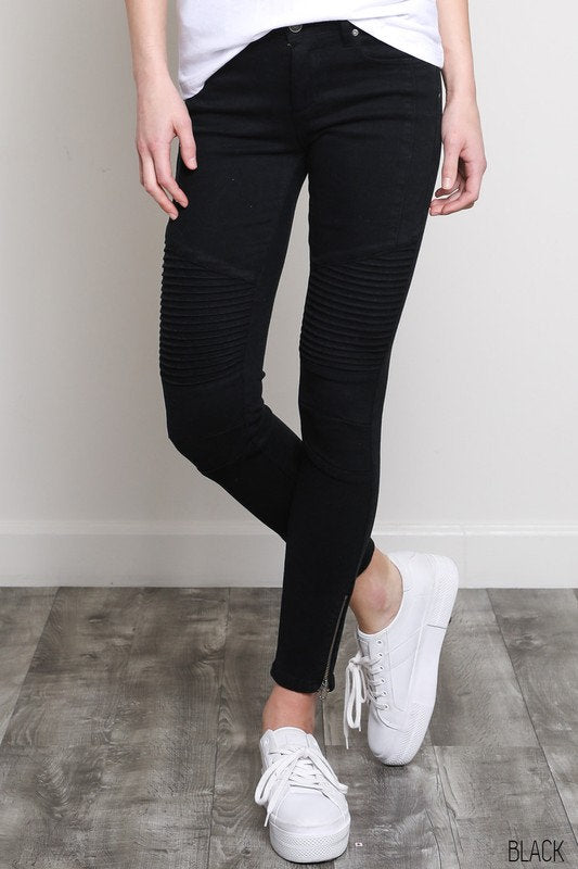 Skinny Moto Jean Black