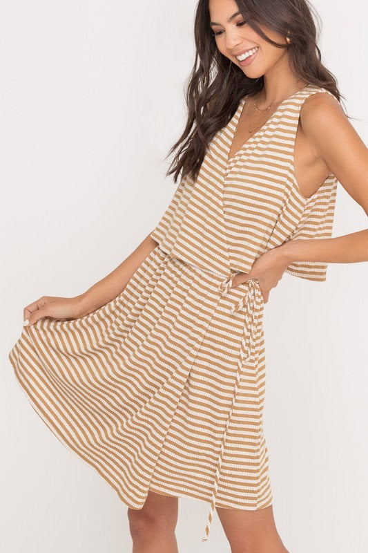 Striped Wrap Dress