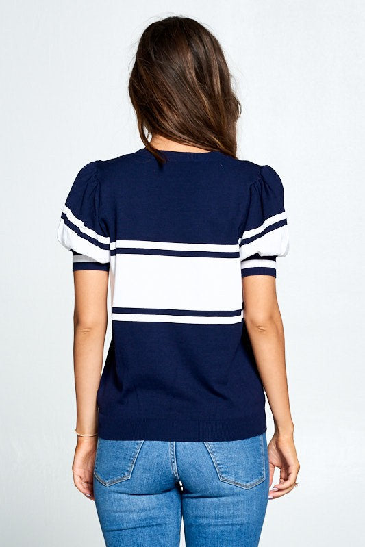 Varsity Puff Sleeve