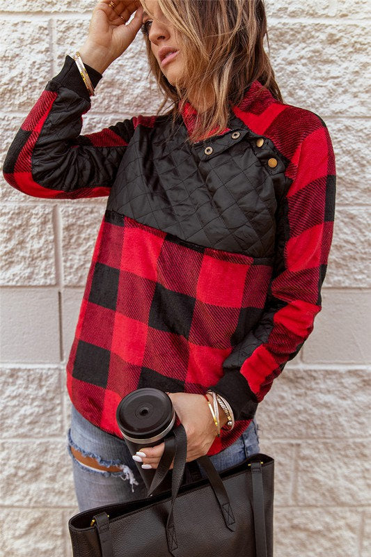 Red Plaid Pullover