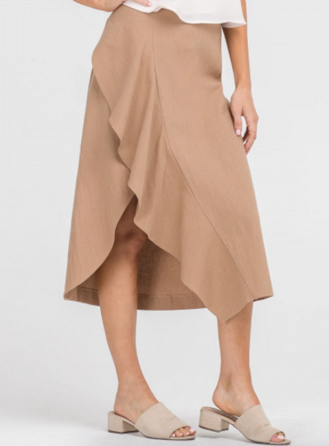 Ruffle Midi Skirt