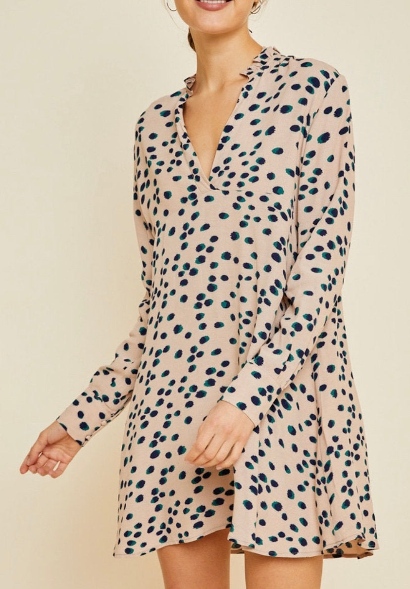 Jessie Dotted A-Line Dress