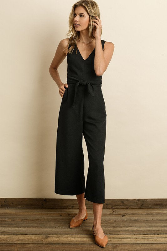 Cutout Wrap Jumpsuit Black