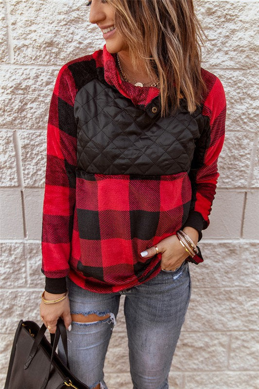 Red Plaid Pullover