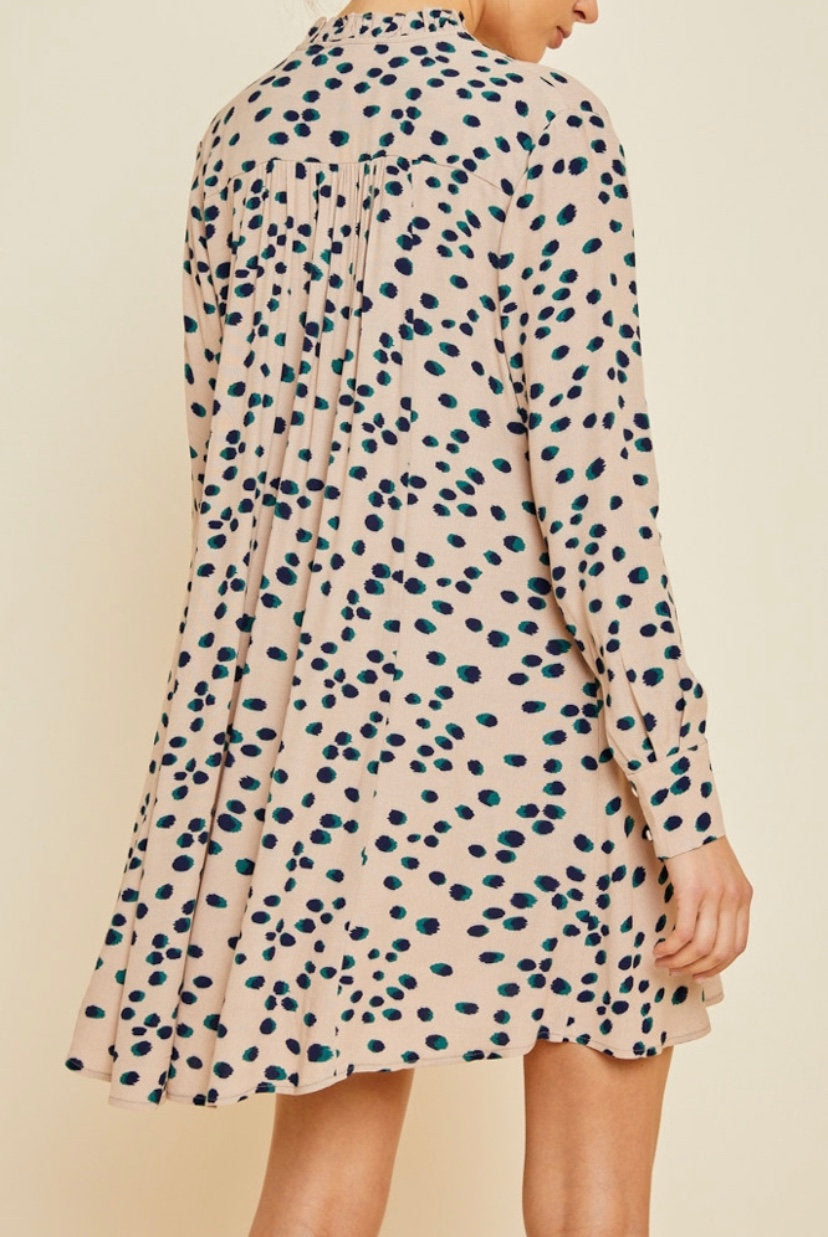 Jessie Dotted A-Line Dress