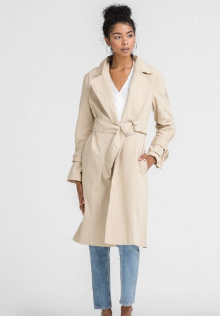 Lush Khaki Belted Coat