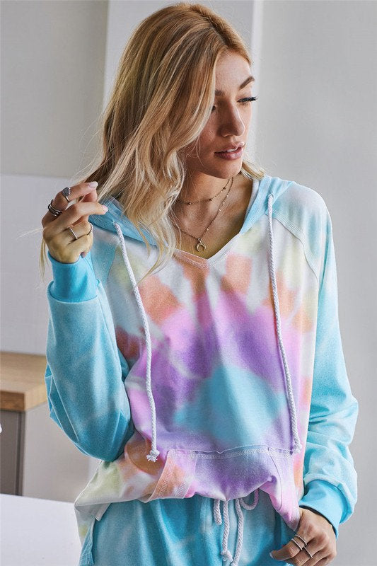 Tie Dye Hooded Loungewear Set