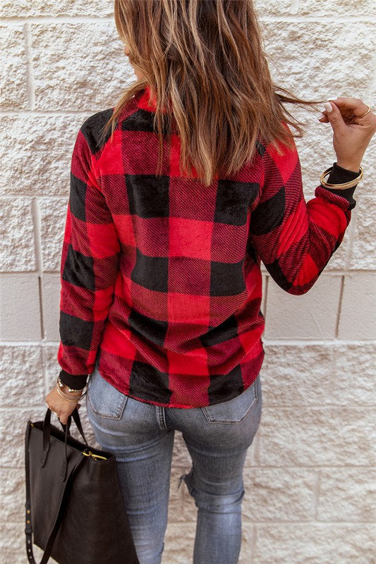 Red Plaid Pullover