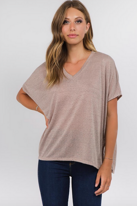 Carmela V-Neck Sweater Almond